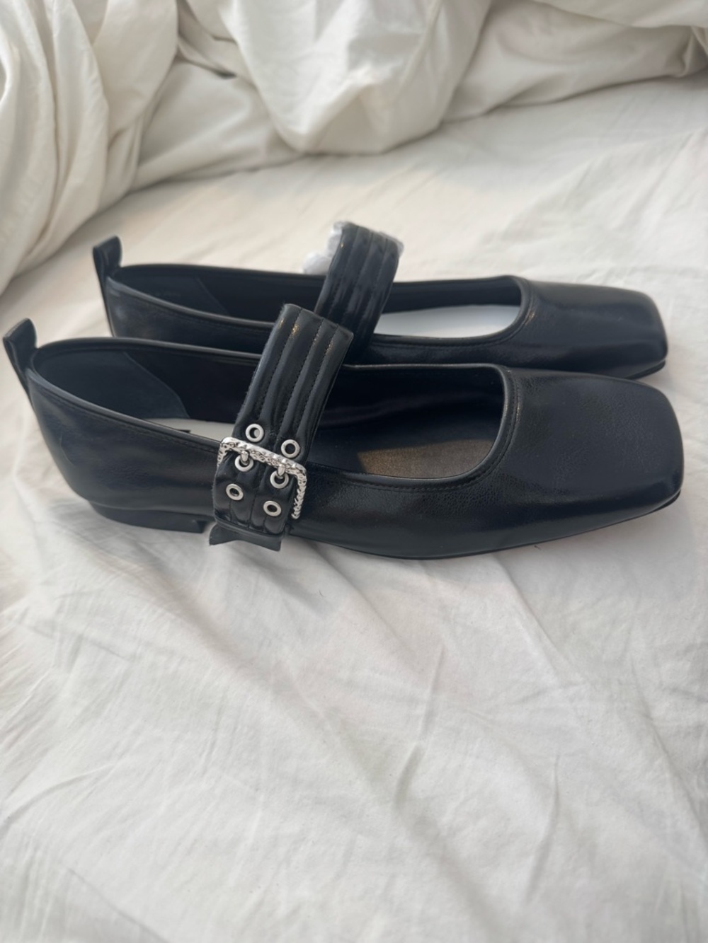 Dolce Vita Black Square-Toe Mary Jane Flats NWOT - Picture 2 of 4